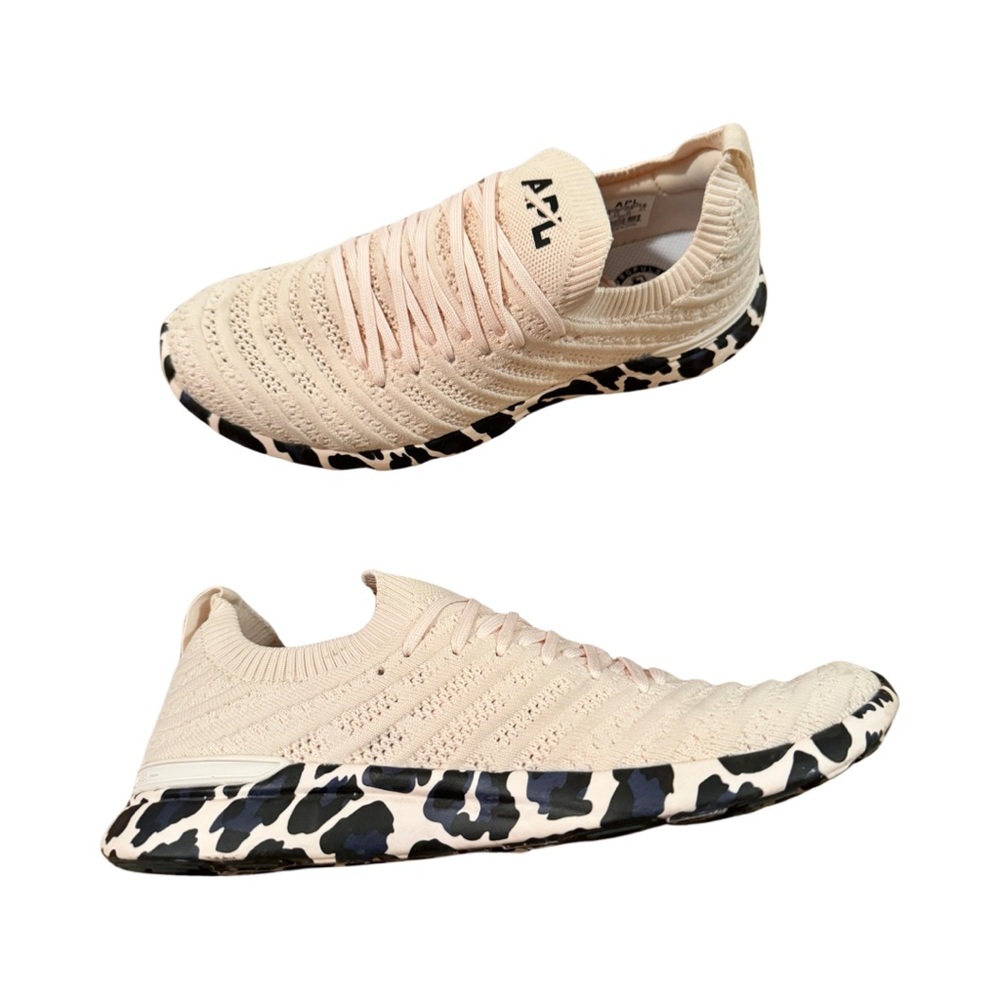 APL TechLoom Wave Slip On  Pink Running  Sneakers With Animal Print Detail